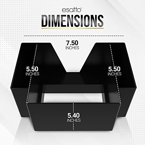 Esatto Bar Products Premium Square Bar Caddy (Black), Professional Bar Tool Used to Easily Organize Bar Items and Workspace, Comes With 12 Black Plastic Pourers For Easy and Precise Pouring - Image 4
