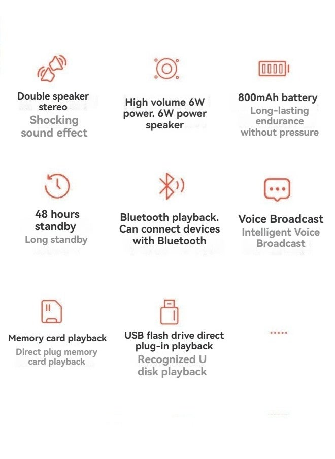 Smart wireless bluetooth speaker outdoor card subwoofer small speaker voice broadcast mini speaker