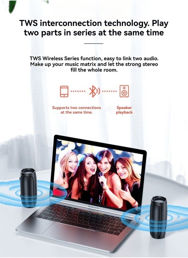 Smart wireless bluetooth speaker outdoor card subwoofer small speaker voice broadcast mini speaker