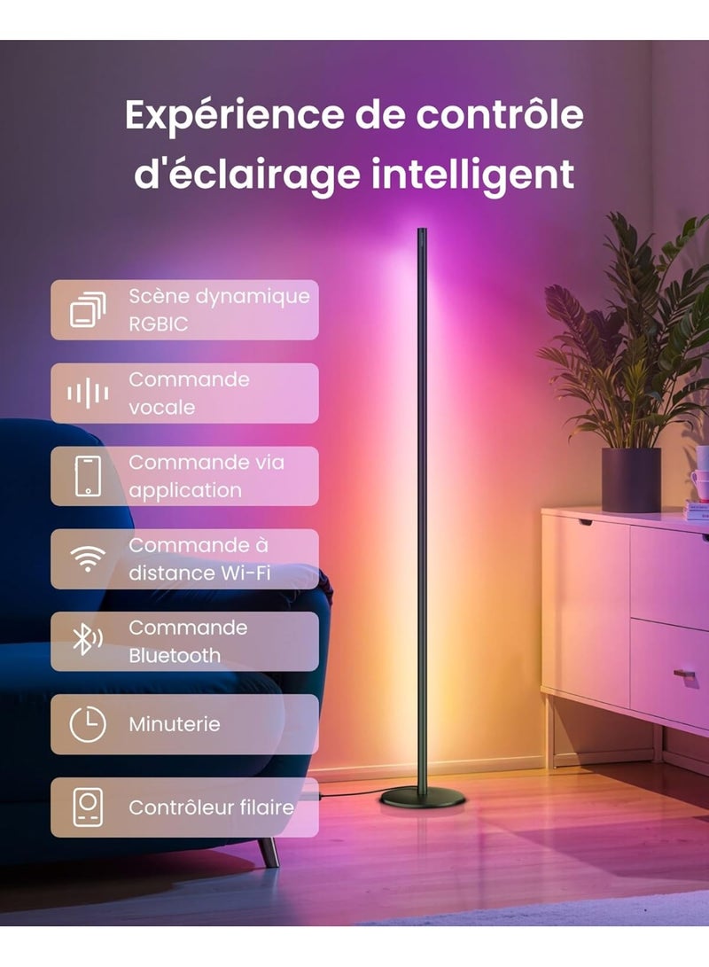 SwitchBot Matter RGBICWW Smart Floor Lamp – 16 Million Colors, Warm & Cool White, 1200lm Brightness, Music Sync, Dynamic Scene Modes, App Control - Image 3