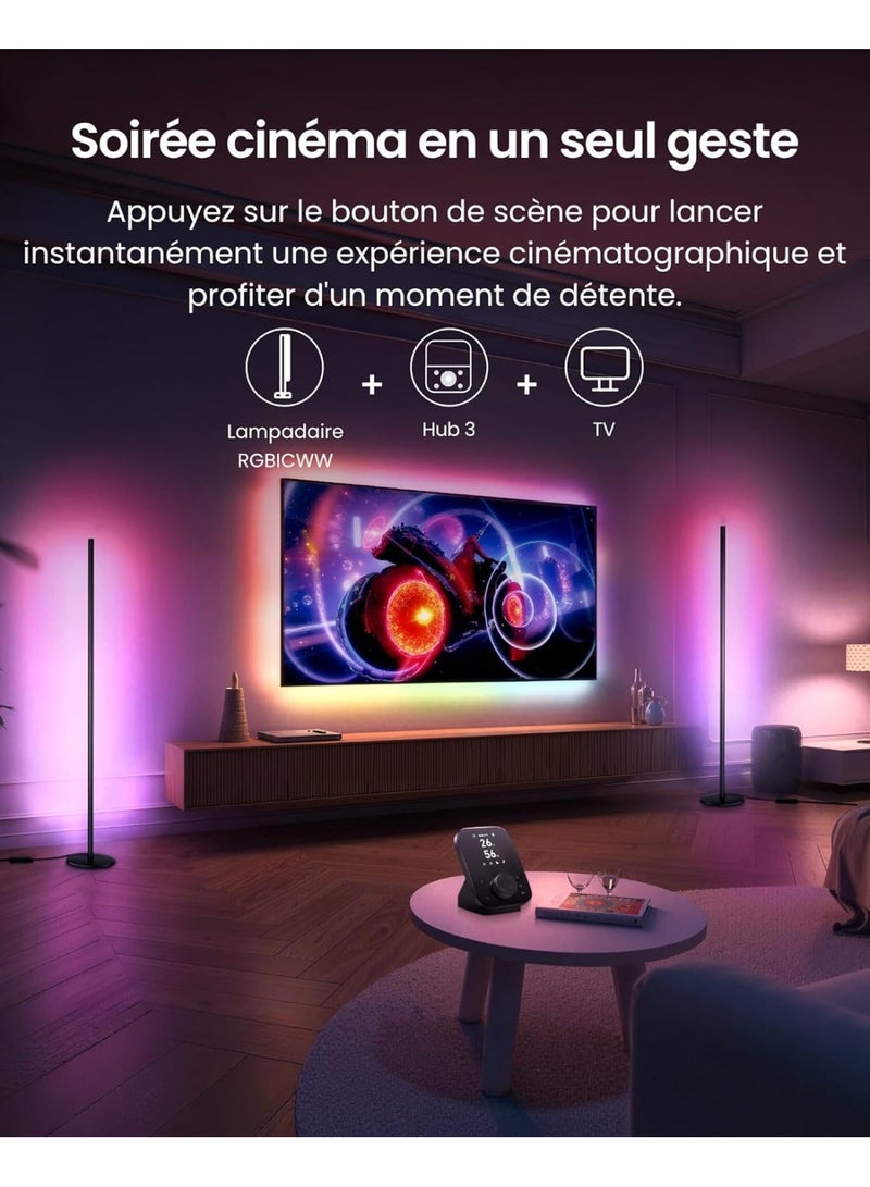 SwitchBot Matter RGBICWW Smart Floor Lamp – 16 Million Colors, Warm & Cool White, 1200lm Brightness, Music Sync, Dynamic Scene Modes, App Control - Image 5