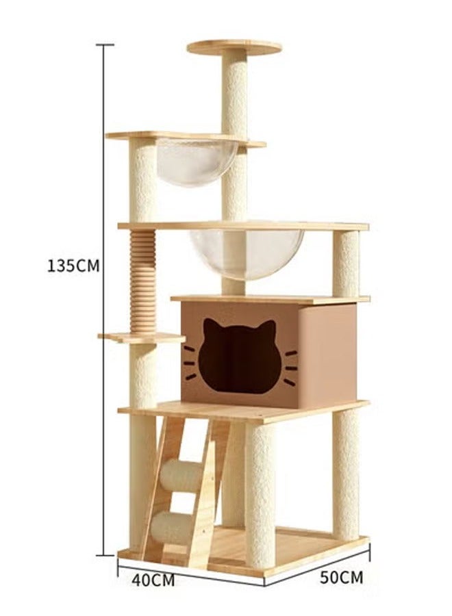 keke Cat Tree Tower Scratching Post Scratcher Cats Condo House Bed Furniture - Image 3