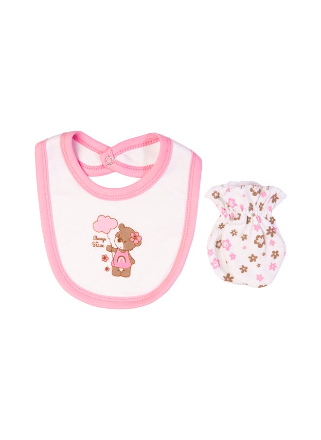Babies Basic 5 Piece Unisex 100% Cotton Gift Set Include Bib, Romper, Mittens, Cap And Sleepsuit/Jumpsuit - Always Be Brave  - Image 5