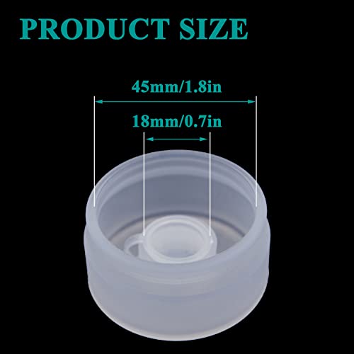 LhyBtm 3 & 5 Gallon Water Jug Cap Reusable Silicone Replacement Cap Lids, Non Spill 55mm Water Bottle Caps for Snap Top Bottle and Water Dispenser Plastic Bottles (Pack of 2) - Image 2