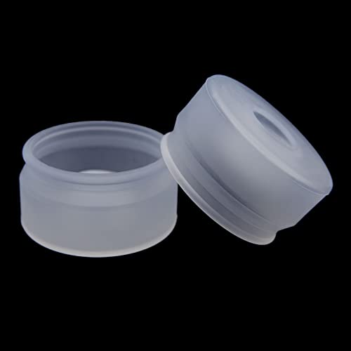LhyBtm 3 & 5 Gallon Water Jug Cap Reusable Silicone Replacement Cap Lids, Non Spill 55mm Water Bottle Caps for Snap Top Bottle and Water Dispenser Plastic Bottles (Pack of 2) - Image 1
