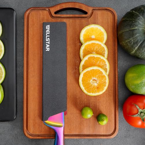 WELLSTAR Knife Edge Guards 8 Inch, Universal Blade Covers, BPA Free ABS Protective Blade Sheaths, Non-Scratch Felt Lining Kitchen Knives Covers (Knives not included) - Image 4