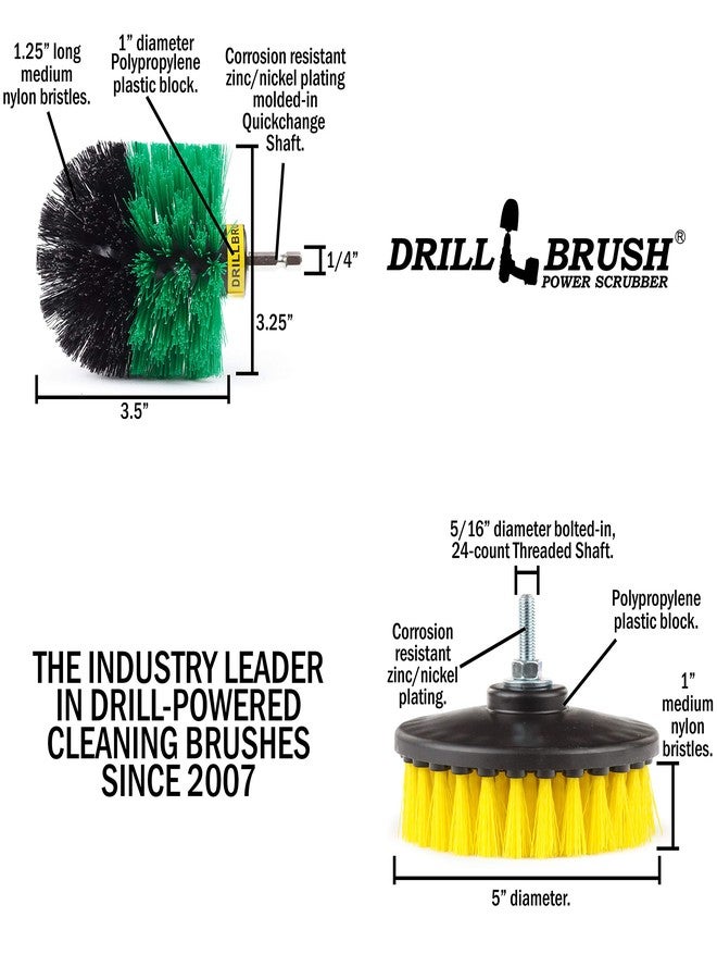 Drillbrush Shower Cleaner Drill Brush Set - Drill Cleaning Brush Attachment Set - Grout Brush Drill Attachment Scrub Brush - Drill Brush Power Scrubber Brush Set - Household Cleaning Brushes for Drill - Image 5