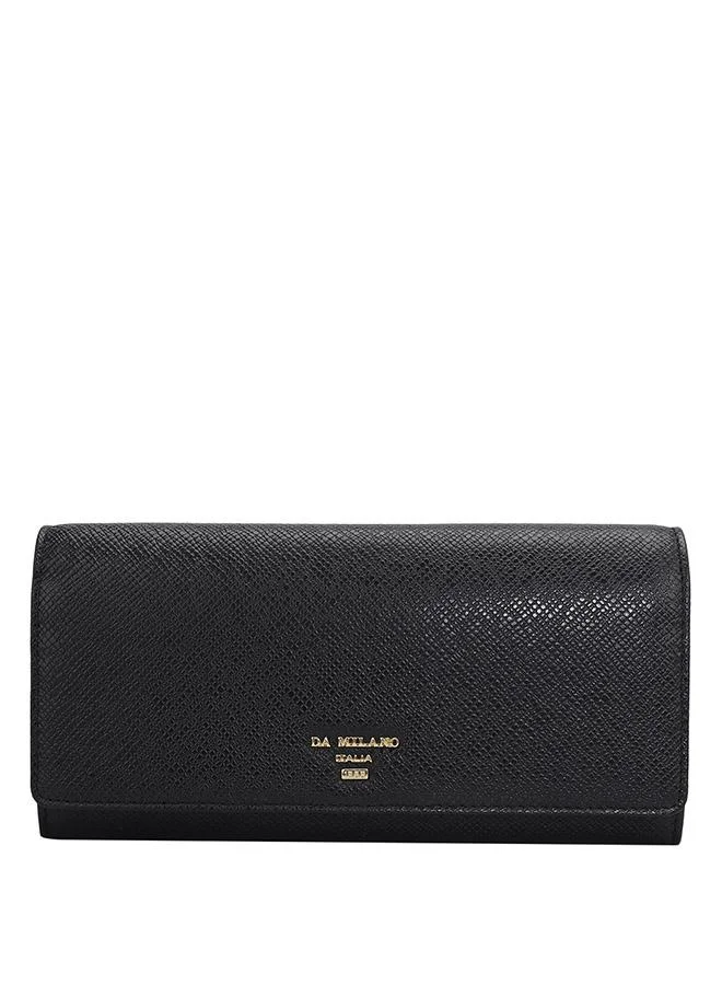 Genuine Leather Black Ladies Wallet