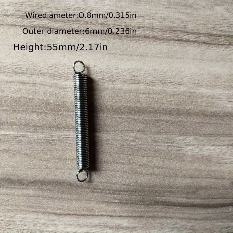 5Pcs 0.8x6x55mm High Elasticity Tension Springs Mechanical Extension - Image 2