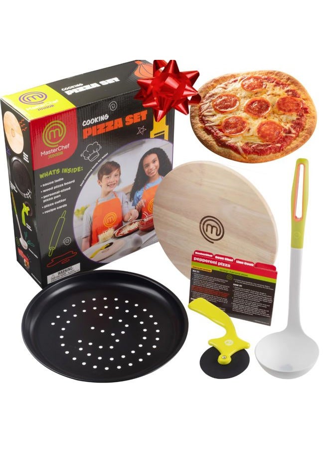 MasterChef Junior Pizza Cooking Set - 5 Pc Kit Includes Real - Image 1