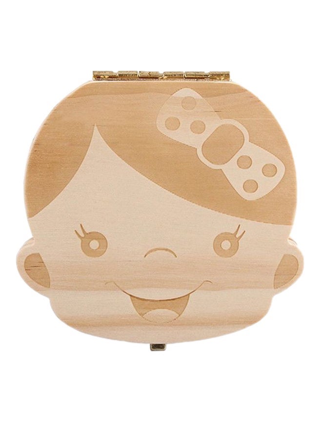 NIBEMINENT Wooden Tooth Box Organizer - Image 1