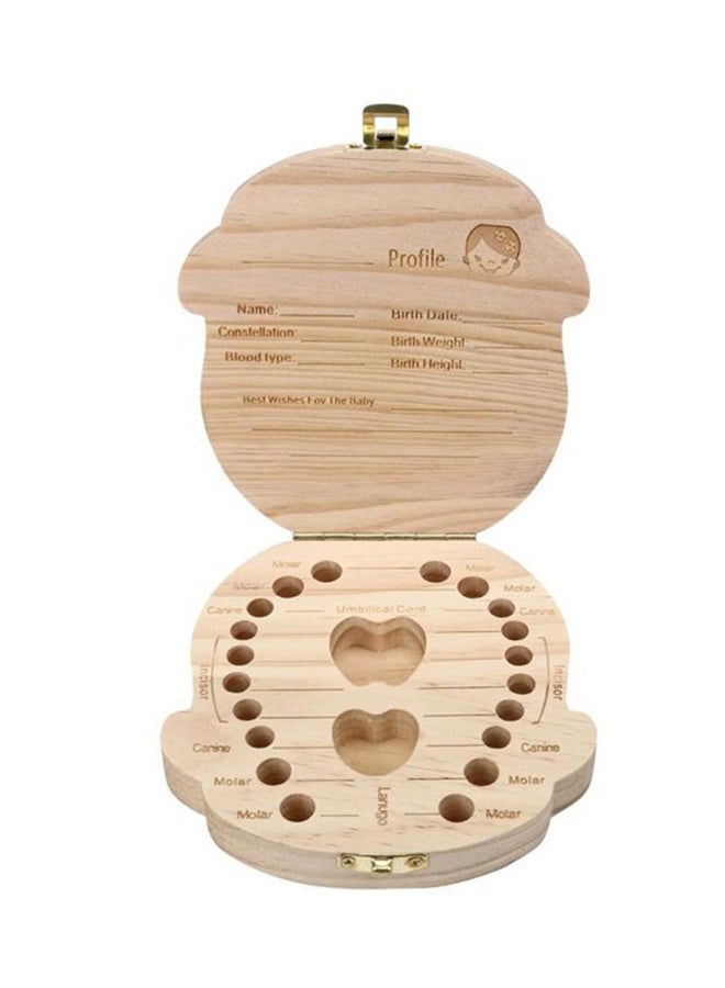 NIBEMINENT Wooden Tooth Box Organizer - Image 2