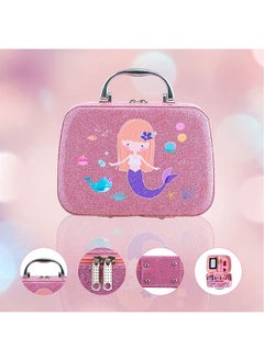 Beauenty Kids Makeup Kit for Girls 24 PCS Princess Washable Girls Makeup Toy Pretend Play Makeup Toy Set Birthday Gift Toys Set with Carry Bag for Toddler Children Kids Girl Party (pink)  - Image 3