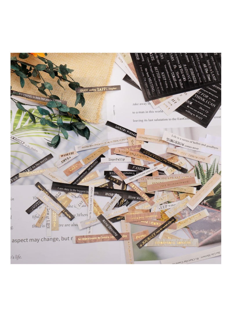 KASTWAVE 12 ملصقات اقتباس لتدوين الملاحظات لوازم القص واللصق، ملصقات الكلمات لوازم دفتر الملاحظات، ورق دفتر ملاحظات جمالي لوازم دفاتر النقاط للحرف اليدوية - Image 4