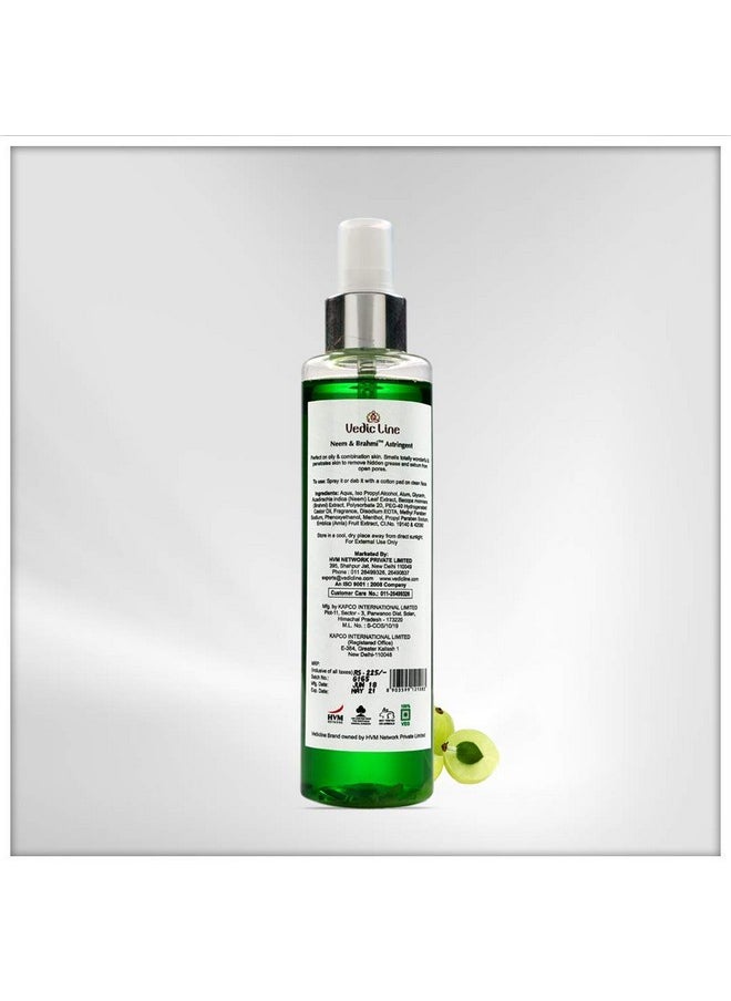 Vedic Line Vedicline Neem & Brahmi Astringent,Reduce Wrinkle,Acne & Dark Spots With Embellica Extract For Clear And Healthty Skin, 200Ml  - Image 2