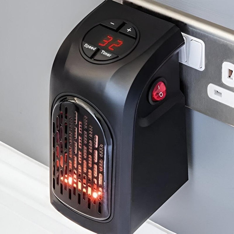 Portable Heaters - Small Electric Wall-Mounted Heater with Remote Control, 400W Power for Rapid Heating in Compact Living Areas - Image 2