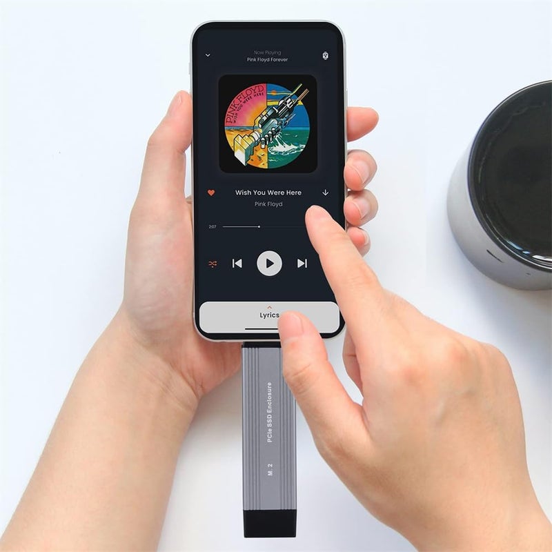 M.2 NVMe PCIe SSD Enclosure Adapter, USB 3.2 Type C to M.2 NVMe/SATA, 10Gbps Transfer Speed, Aluminum Alloy Case, Supports M, B, B+M Keys, 2TB SSD 2230/2242/2260/2280 - Image 4