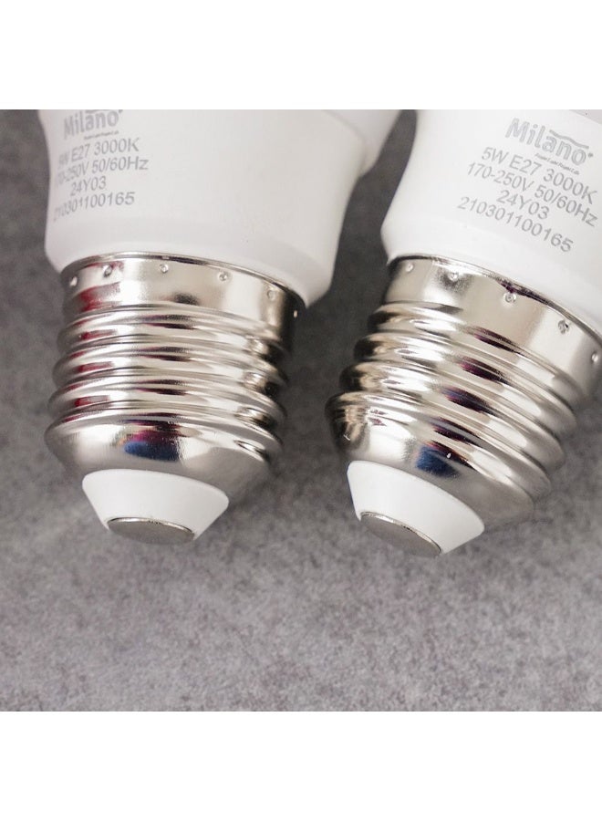 Danube Home Milano LED Bulb 2Pcs Set 5W E-27 6500K | Light Bulbs Energy Saving Lamp For Living Room Bedroom Dining Room Offices - Image 1