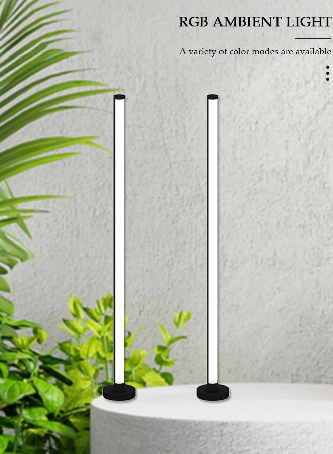 DUNISO Corner Floor Lamp, Modern LED Floor Lamp, Smart RGB LED Corner Lamp with Spotlight,16 Million Colors Changing LED Floor Lamp with App and Remote Control for Gaming Living Room Party Events - Image 2