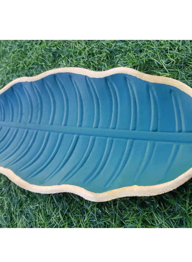 FFD Wooden Serving Trays Natural Leaf Design Fruit Platter Dish Breakfast Jewelry Tray Bracelet Jewelry Storage Plates Display Trays  - Image 2