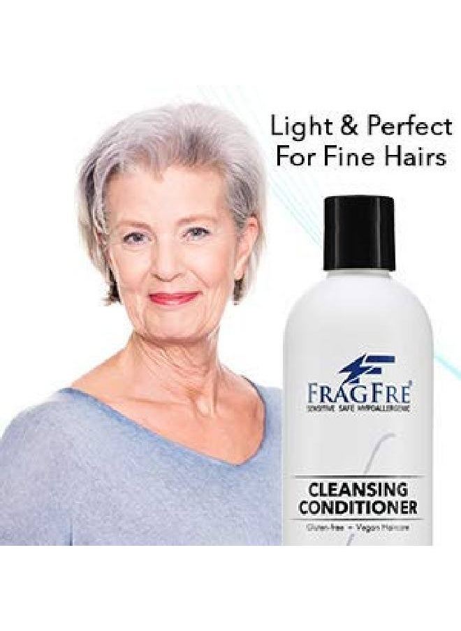 FRAGFRE Cleansing Conditioner For Fine Fragile And Treated Hairs 12 Oz Cowash For Sensitive Scalps No Fragrance No Sulfate No Parabens Hypoallergenic Vegan Cowash (1 Pack)  - Image 4
