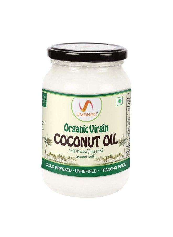 UMANAC Cold Pressed Virgin Coconut Oil Glass Bottle 500Ml ; Unrefined ; Transfat Free ; Cold Press From Fresh Coconut Milk ;  - Image 2