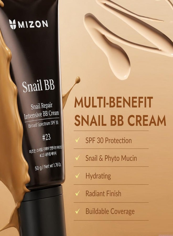 MIZON 3-in-1 Snail Repair Intensive BB Cream SPF 30 (#23) - Multifunctional Korean Skincare, Makeup & Sun Protection with Phyto Mucin - Image 3
