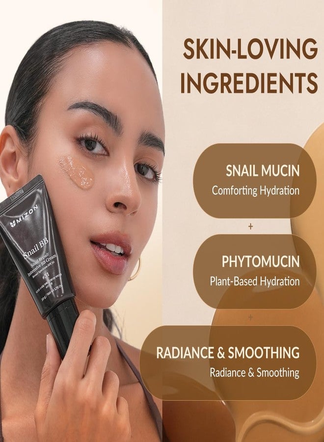 MIZON 3-in-1 Snail Repair Intensive BB Cream SPF 30 (#23) - Multifunctional Korean Skincare, Makeup & Sun Protection with Phyto Mucin - Image 5
