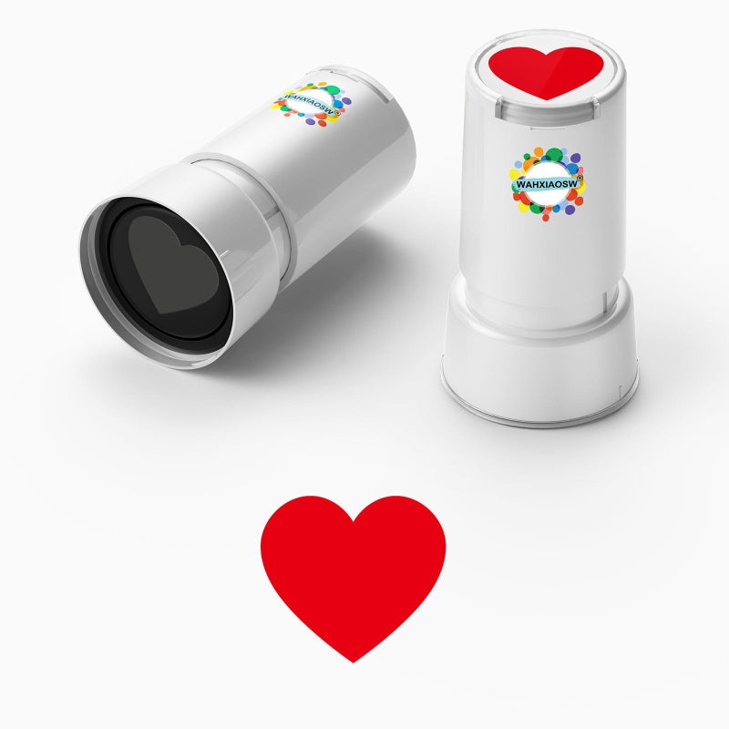 SelfInking Heart Stamp for Teachers Hand Stamps for Events and Classroom Teacher Stamps for School Greeting Cards and Scrapbooks