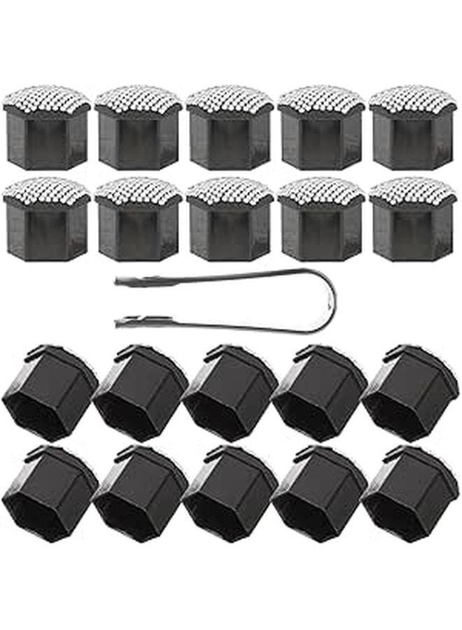 20Pcs Chrome Wheel Nut Covers Protective Caps Easy Install Car Accessories - Image 1