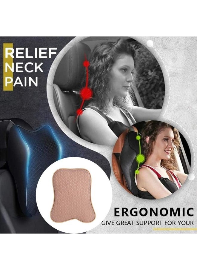 Generic Car Seat Headrest Neck Rest Cushion, Car Seat Neck Pillow 100% Pure Memory Foam Neck Pillow with Breathable Removable Cover, Comfortable Ergonomic & Neck Pain Relief  - Image 3