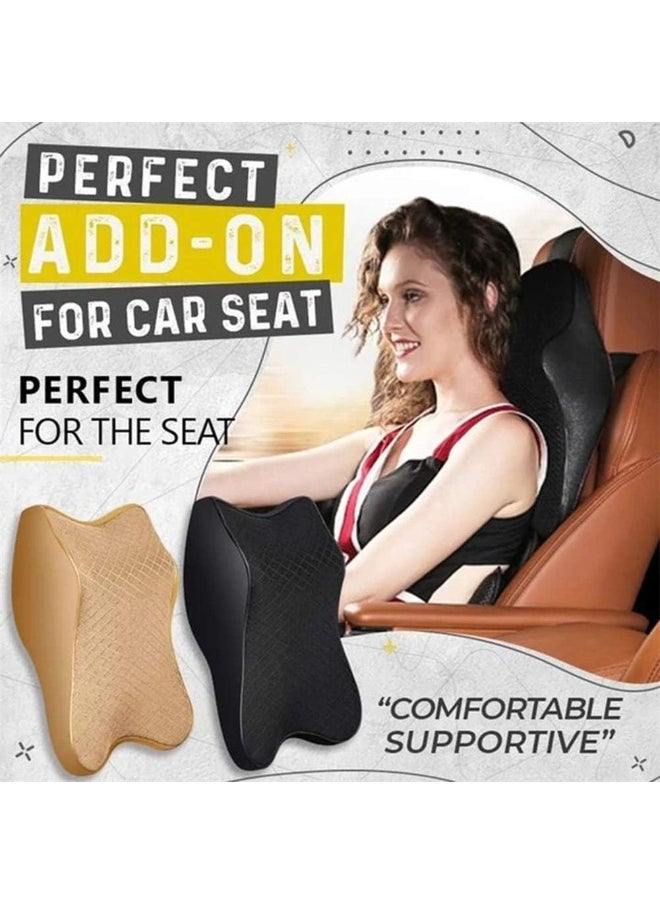 Generic Car Seat Headrest Neck Rest Cushion, Car Seat Neck Pillow 100% Pure Memory Foam Neck Pillow with Breathable Removable Cover, Comfortable Ergonomic & Neck Pain Relief  - Image 2