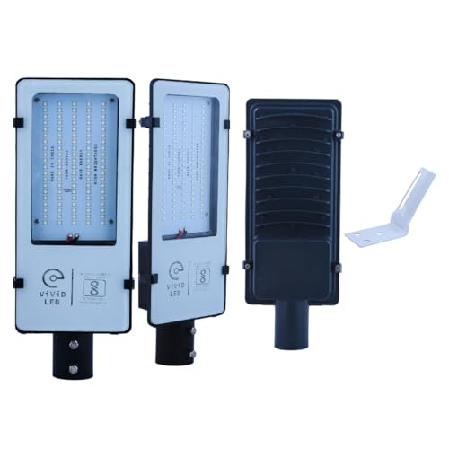 ViViD LED 100Watts Led Rectangular Corded Electric Street Light With Wall Mounted Clamp (White, Aluminum), 230 Volts - Image 2