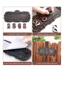 Excefore House Address Number, Plaques Plastic Address Sign Mailbox Number Plaque 0-9 European-style Retro Doorplate Address Signs Decorative Wall Plaque for House Home Hotel Office Garden (Classic Style)  - Image 4