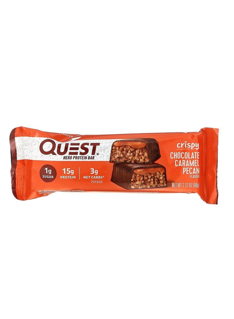 Quest Nutrition Hero Bar 60g Chocolate Caramel Pecan 1x12 - Image 2