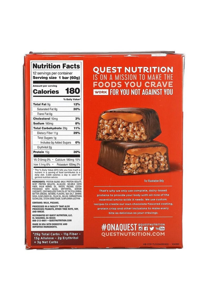 Quest Nutrition Hero Bar 60g Chocolate Caramel Pecan 1x12 - Image 4