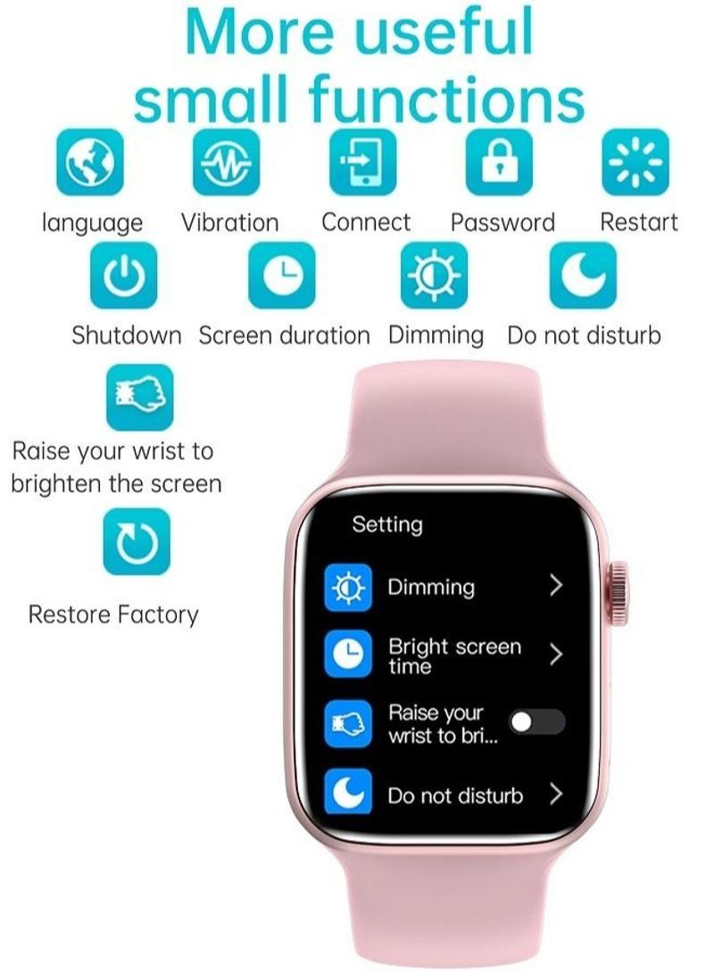 NIBEMINENT HW22 Pro Max Smart Watch 1.78 Inch IPS Color Screen Wireless Charging Pink - Image 2