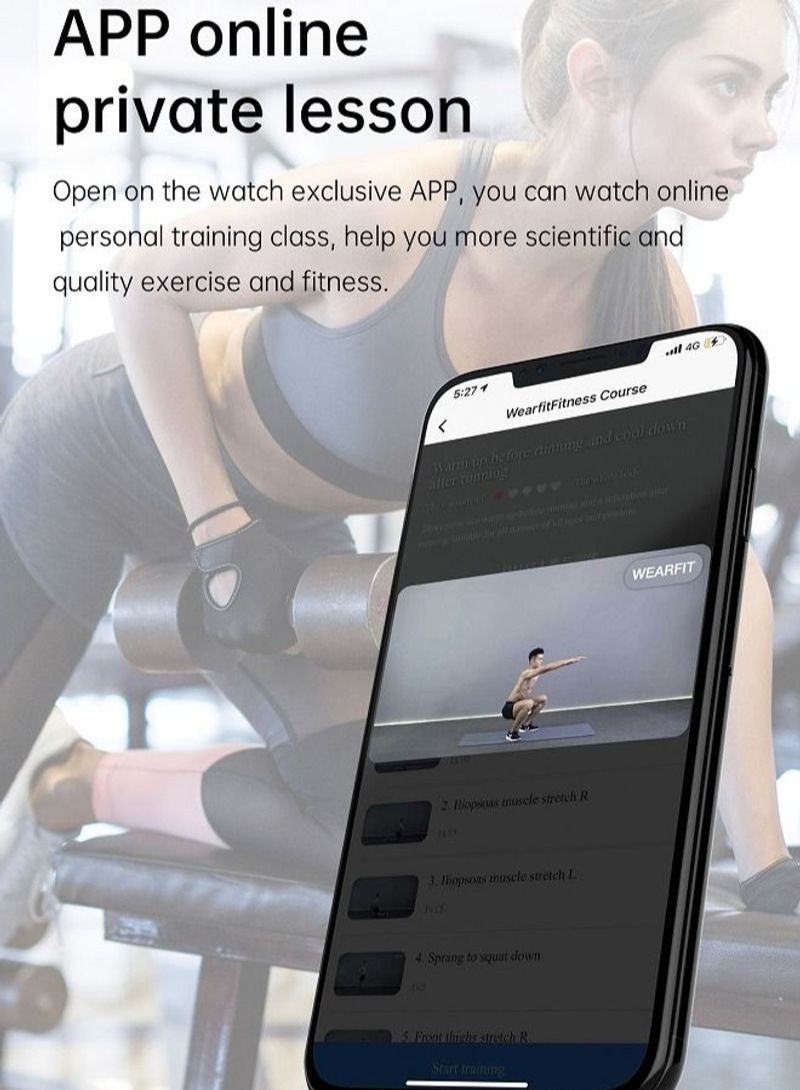 NIBEMINENT HW22 Pro Max Smart Watch 1.78 Inch IPS Color Screen Wireless Charging Pink - Image 3