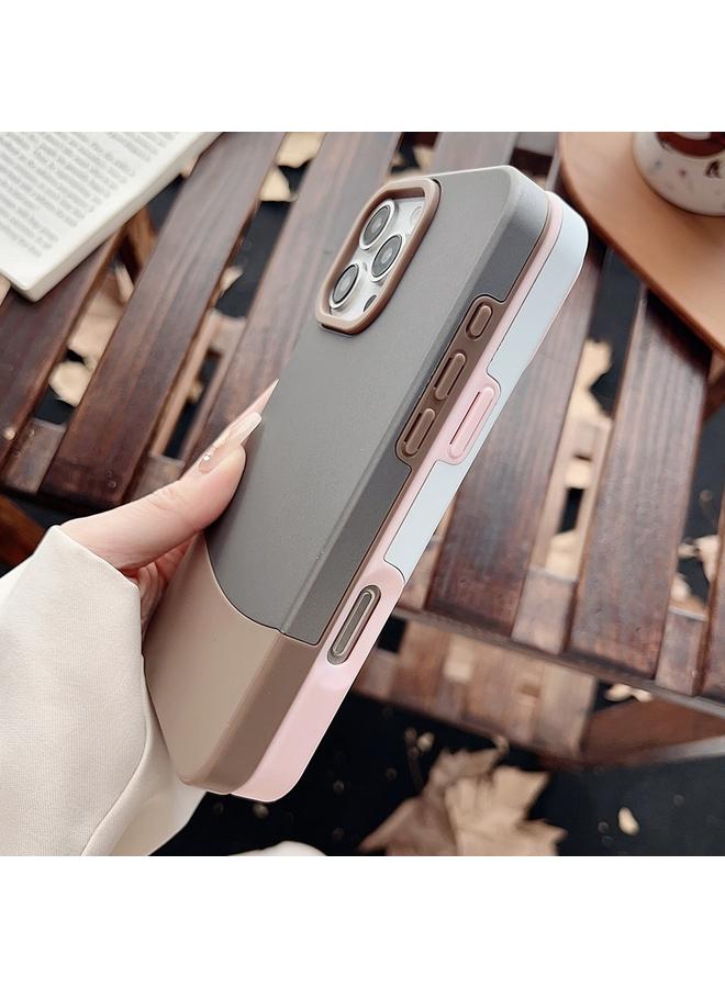 اس-توب جراب لهاتف iPhone 16 Pro Max، جراب هاتف هجين 2 في 1 مصنوع من مادة TPU وملمس الجلد، متباين الألوان - Image 4