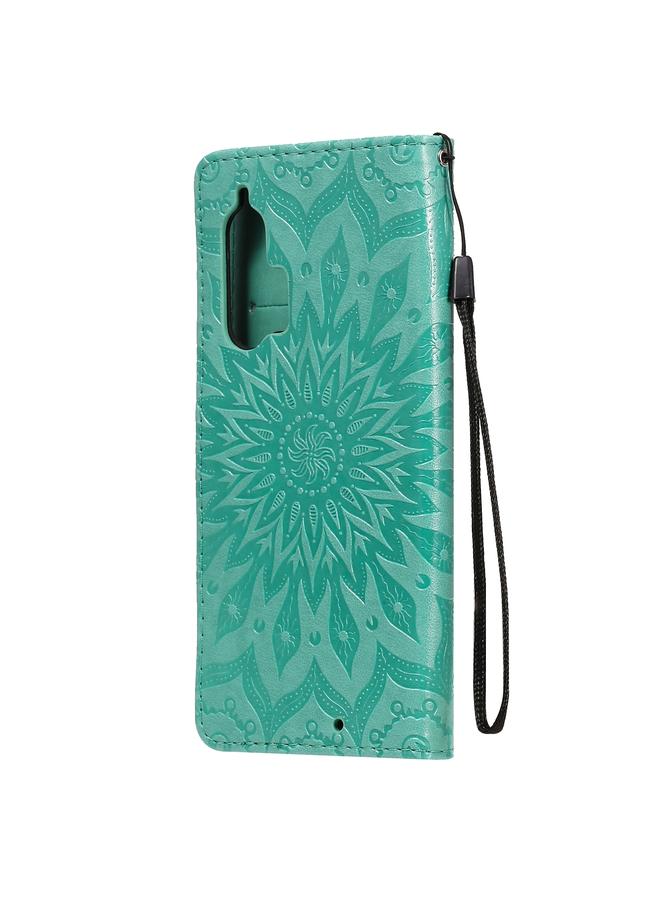 اس-توب جراب لهاتف Motorola Edge Plus، جراب جلدي PU قابل للطي أفقيًا بنقشة عباد الشمس ومطبوع عليه ضغط، مع حامل وفتحات للبطاقات ومحفظة وحبل تعليق - Image 3