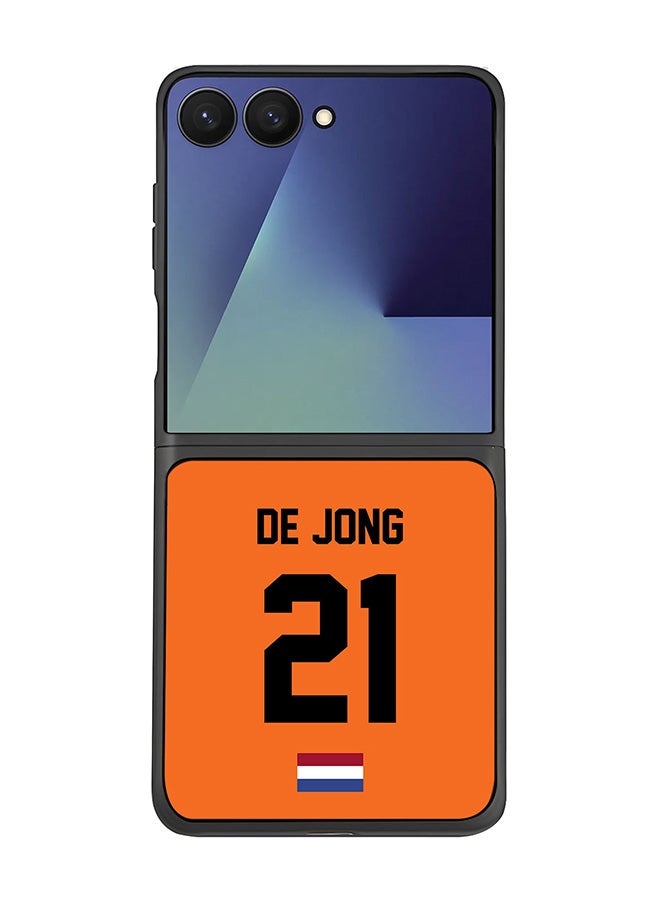 For Samsung Galaxy Z Flip7 Case,Slim fit Camera Protection, Shockproof Thin Phone cover  - Football - Netherlands - De Jong
