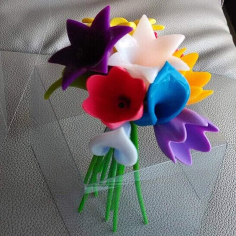 woobles Flower Bouquet Wine Charms, 18pcs Party Silicone Wine Glass Markers Decoration (Assorted) - Image 4