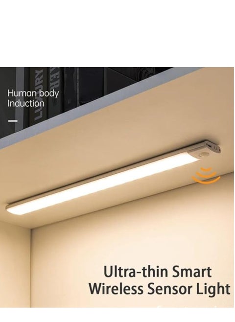 50cm Under Unit Light Kitchen LED Cabinet Light with Motion Sensor USB Rechargeable 1000mAh Dimmable 3 Modes