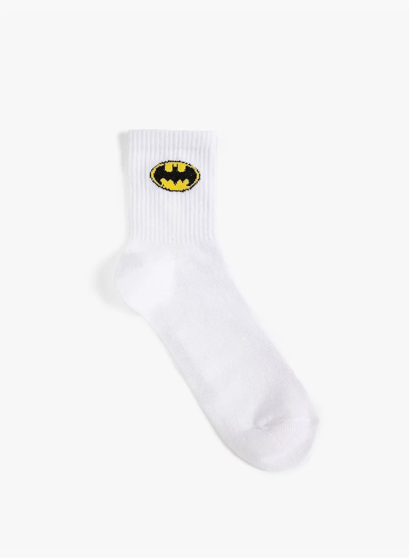 KOTON Batman Socket Socks Licensed Embroidered