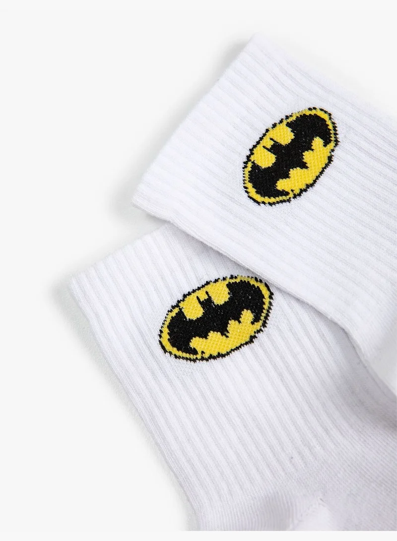 KOTON Batman Socket Socks Licensed Embroidered