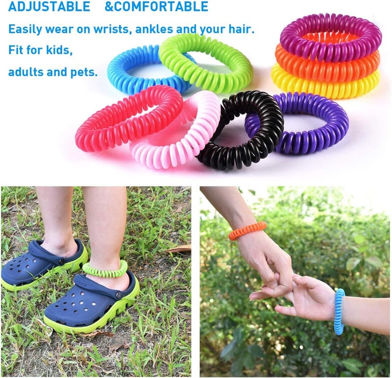 Bug Band Mosquito Bracelet 20 Pack with 4 Patches, Waterproof Bug Repellent Wrist Bands, Fit for Kids & Adults, Natural Ingredients and Deet-Free,pest Control, Safe Indoor Outdoor Protection - Image 3