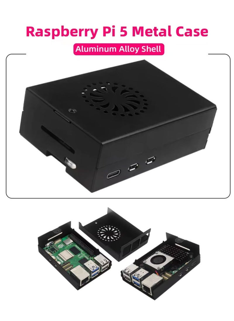 Raspberry Pi - Raspberry Pi 5 Kit 8GB Ram Pre Install Raspberry Pi OS Metal Case Active Cooler Power Adapter HDMI Cable USB Hub Micro SD Card - Image 1