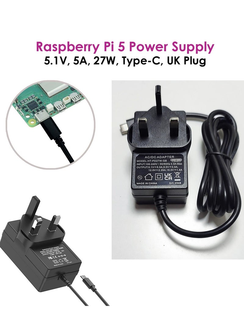 Raspberry Pi - Raspberry Pi 5 Kit 8GB Ram Pre Install Raspberry Pi OS Metal Case Active Cooler Power Adapter HDMI Cable USB Hub Micro SD Card - Image 1