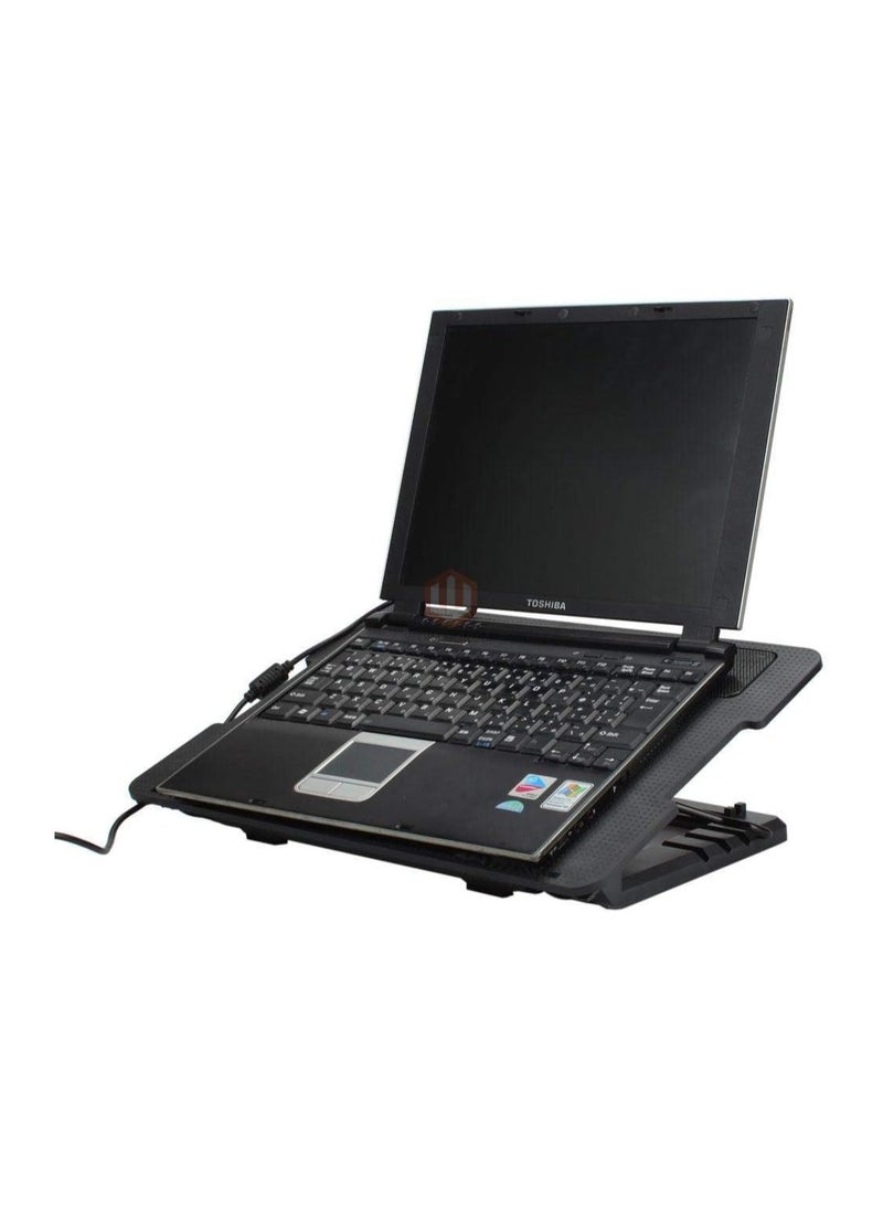 Generic Laptop Cooling Pad with LED Light – Dual USB Port Cooler Stand with Silent Fans for Notebook, MacBook & Gaming Laptops  - Image 1