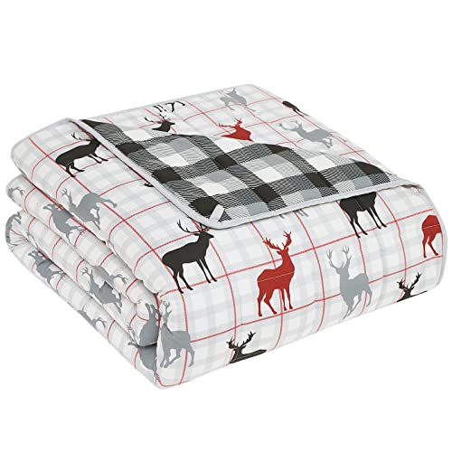 CuteKing Weighted Blanket for Adults(15lbs, 48"x72", Deer) Heavy Blanket for 140-150lbs, Weighted Blanket for Cooling & Heating with Premium Glass Beads, Soft Thick Blanket for Adult All-Season - Image 1
